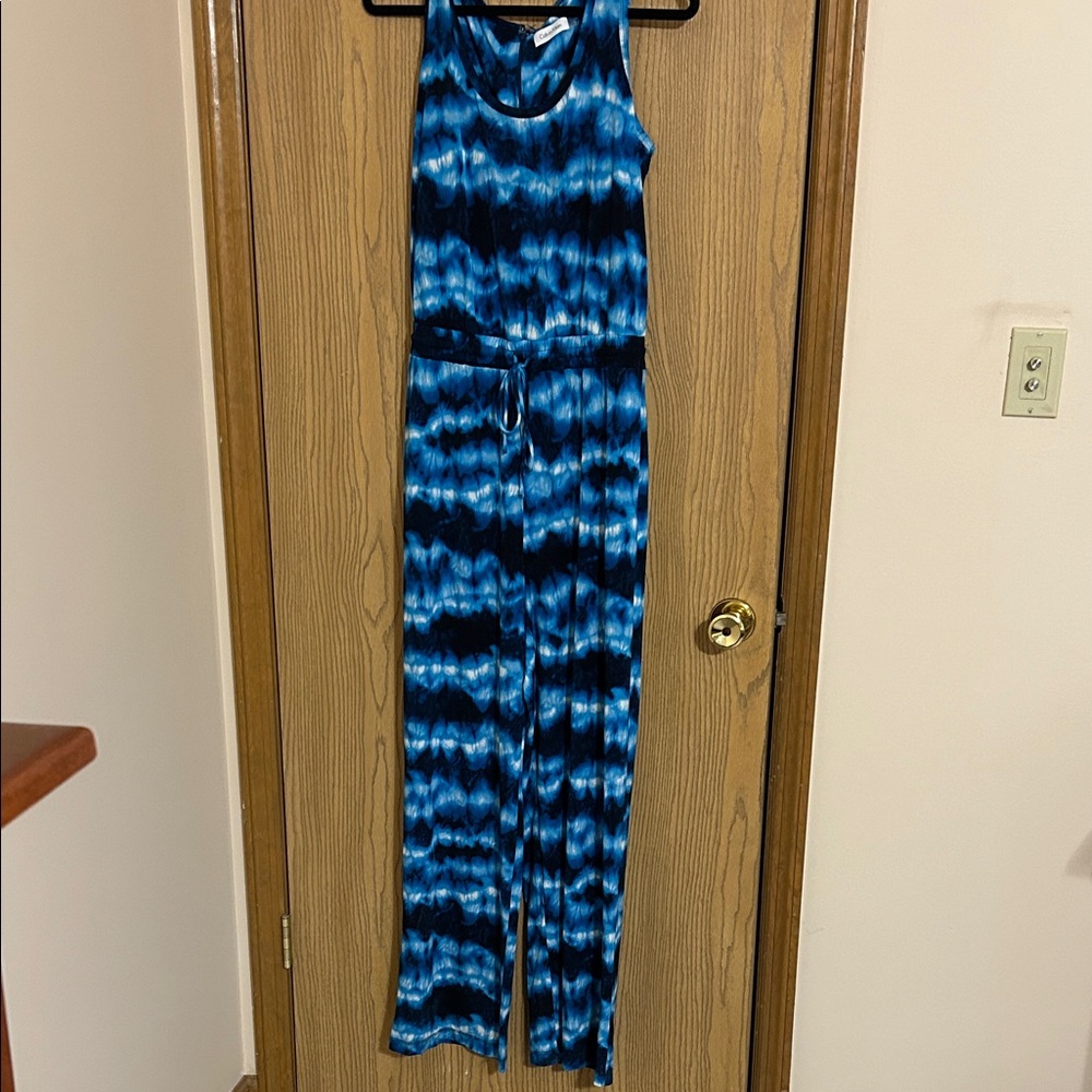 Calvin Klein Navy Tie-Dye Jumpsuit
